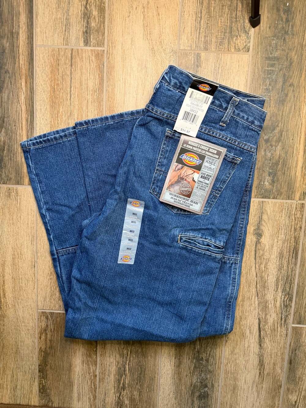 Dickies Double Knee Workhorse Jean Size 38X32 Relaxed Fit